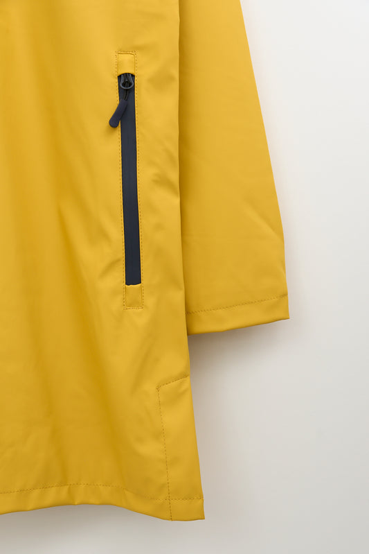 100% waterproof rain jacket with striped lining