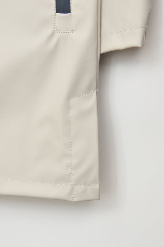 100% waterproof rain jacket with striped lining