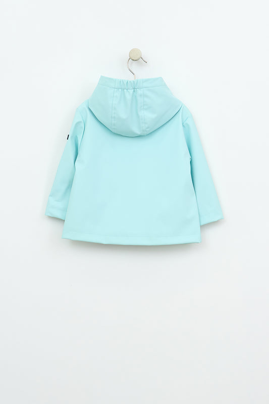 Chubasquero bebé marinero con forro a rayas