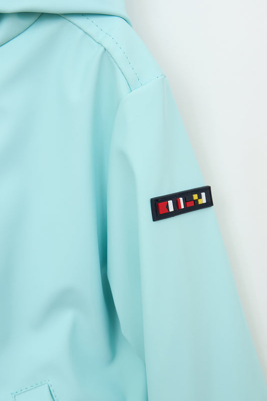 Chubasquero bebé marinero con forro a rayas