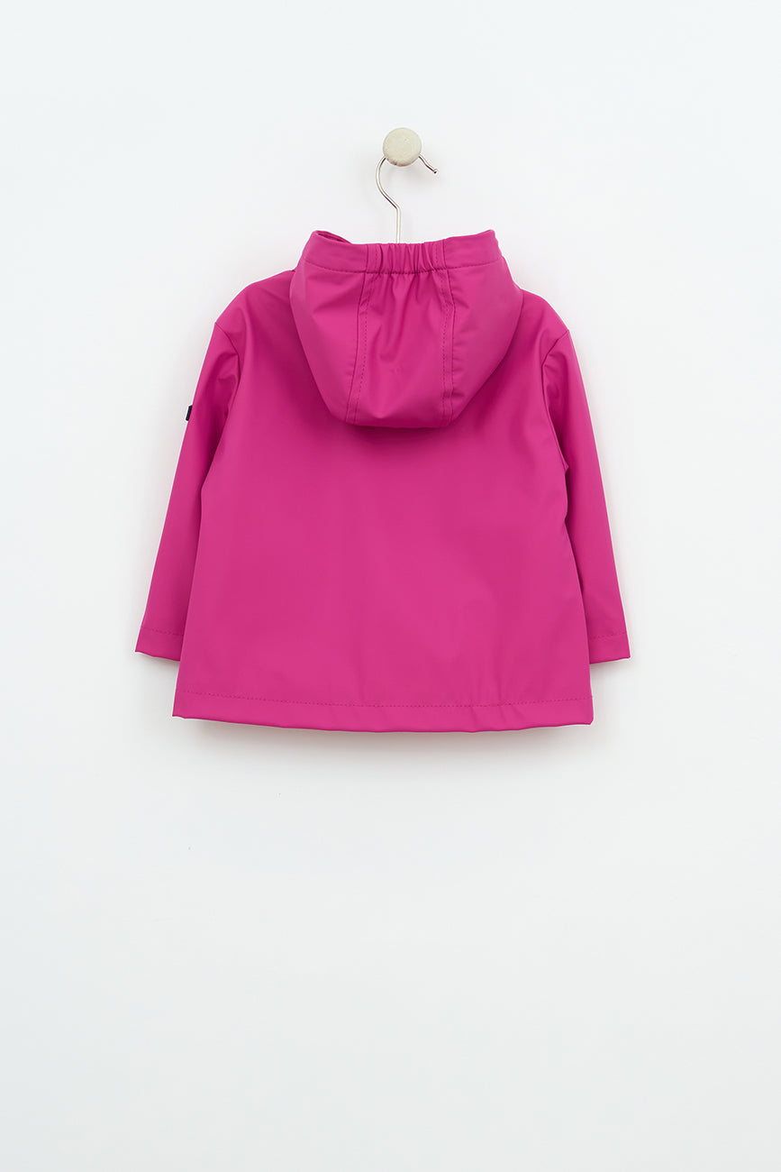 Chubasquero bebé marinero con forro a rayas