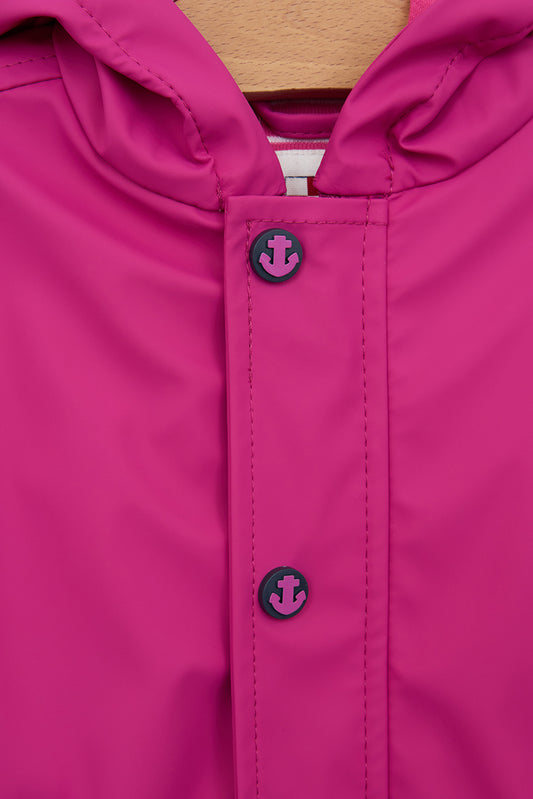 Chubasquero bebé marinero con forro a rayas