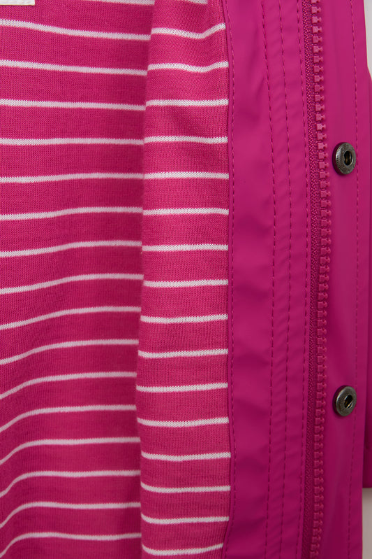 Chubasquero bebé marinero con forro a rayas