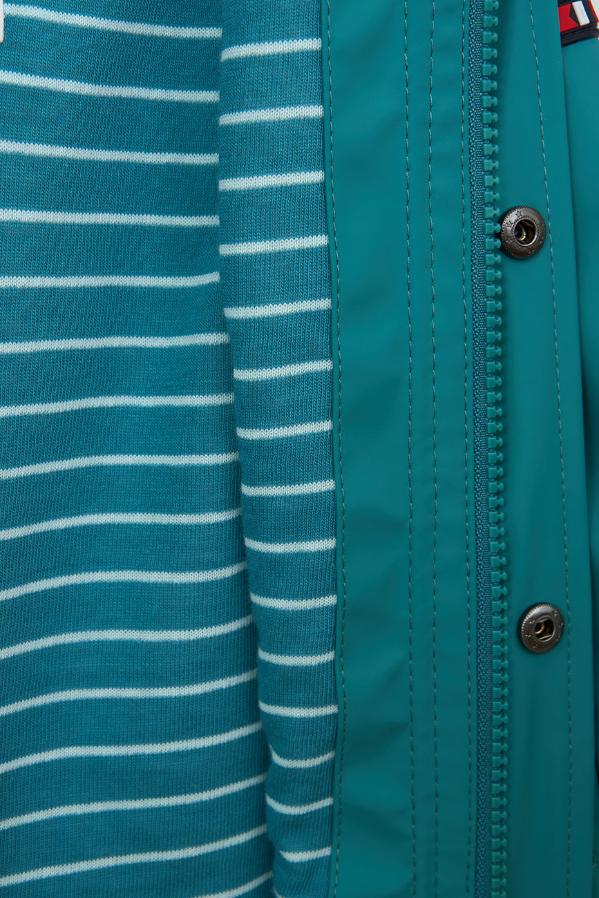 Sailor baby raincoat with striped lining