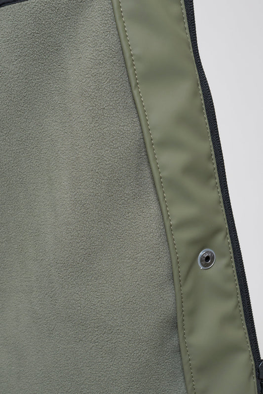100% waterproof rain jacket with a fleece lining