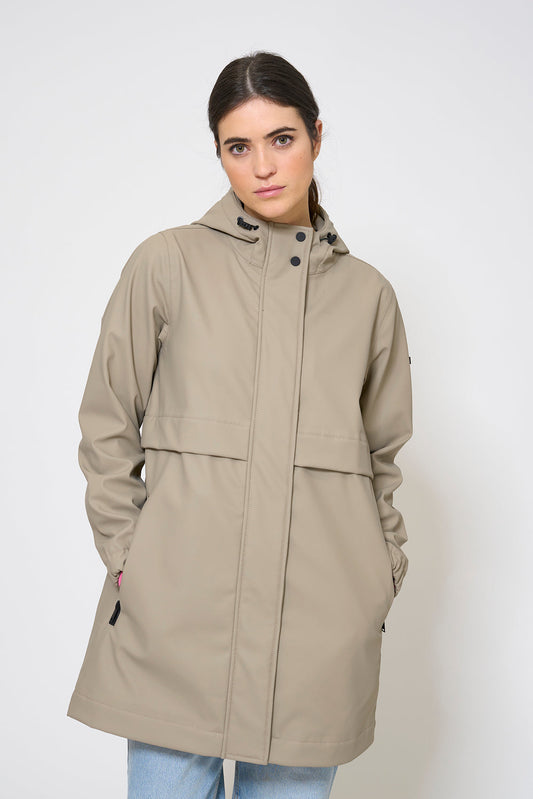 100% waterproof rain jacket with a fleece lining