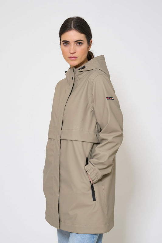 100% waterproof rain jacket with a fleece lining