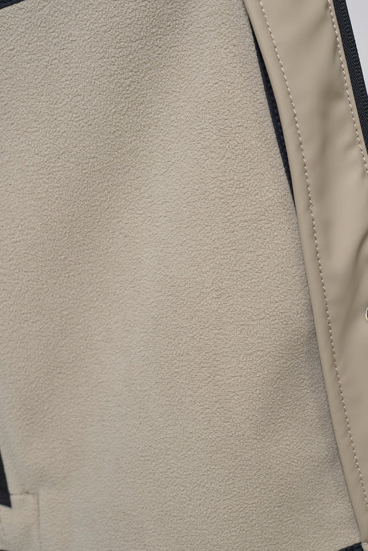 100% waterproof rain jacket with a fleece lining