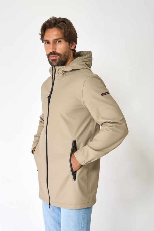 100% waterproof rain jacket with a fleece lining