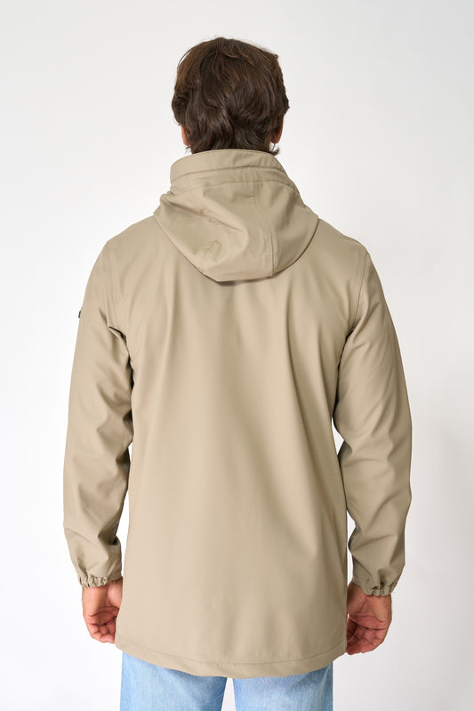 100% waterproof rain jacket with a fleece lining