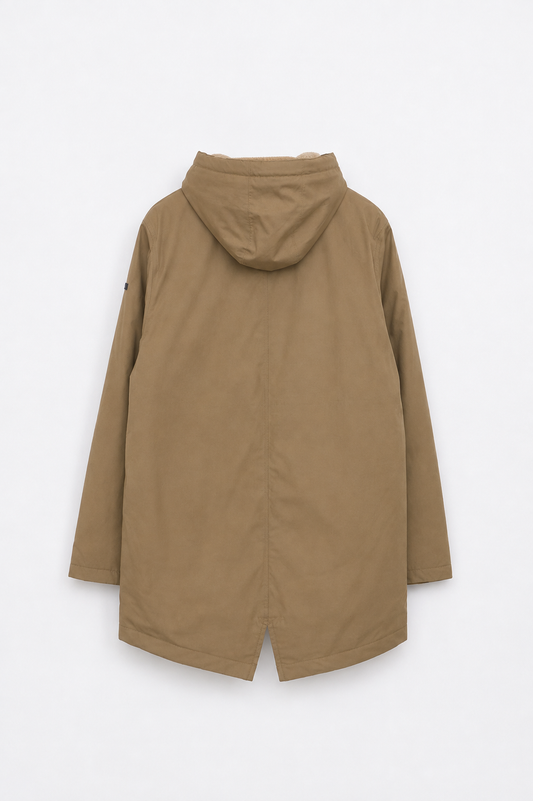 100% waterproof cotton coat with sherpa lining