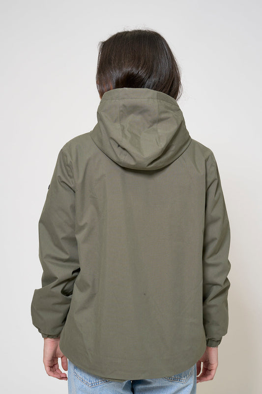 100% waterproof cotton jacket with a short-pile lining