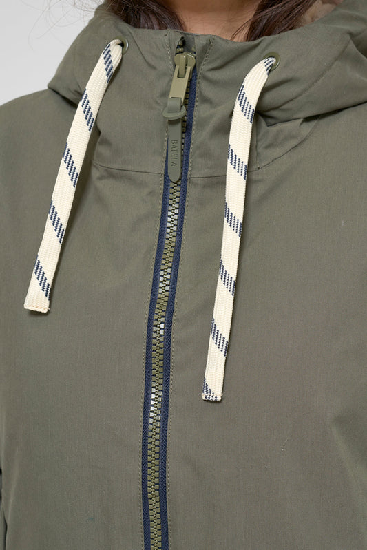 100% waterproof cotton jacket with a short-pile lining