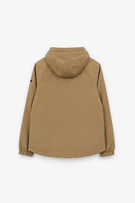 100% waterproof cotton jacket with a short-pile lining