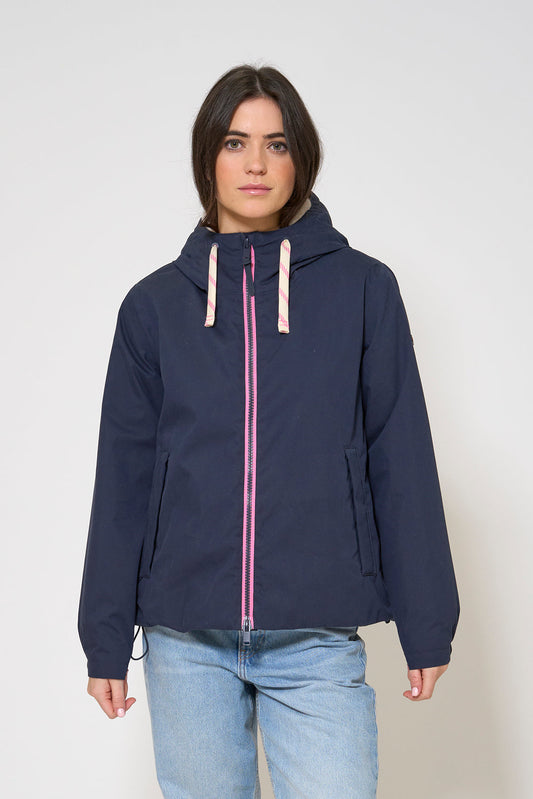 100% waterproof cotton jacket with a short-pile lining