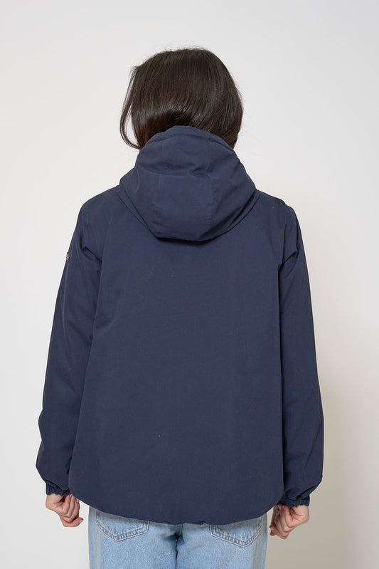 100% waterproof cotton jacket with a short-pile lining