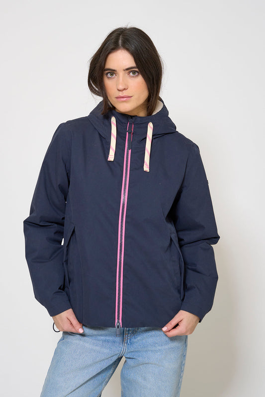 100% waterproof cotton jacket with a short-pile lining
