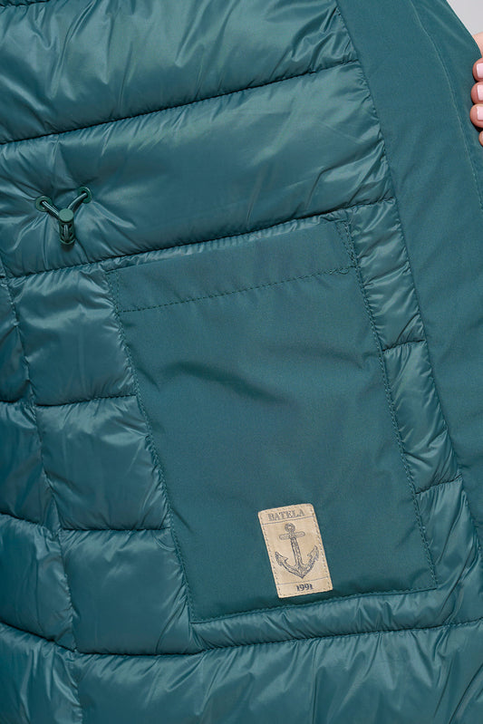 Waterproof coat with waist detail