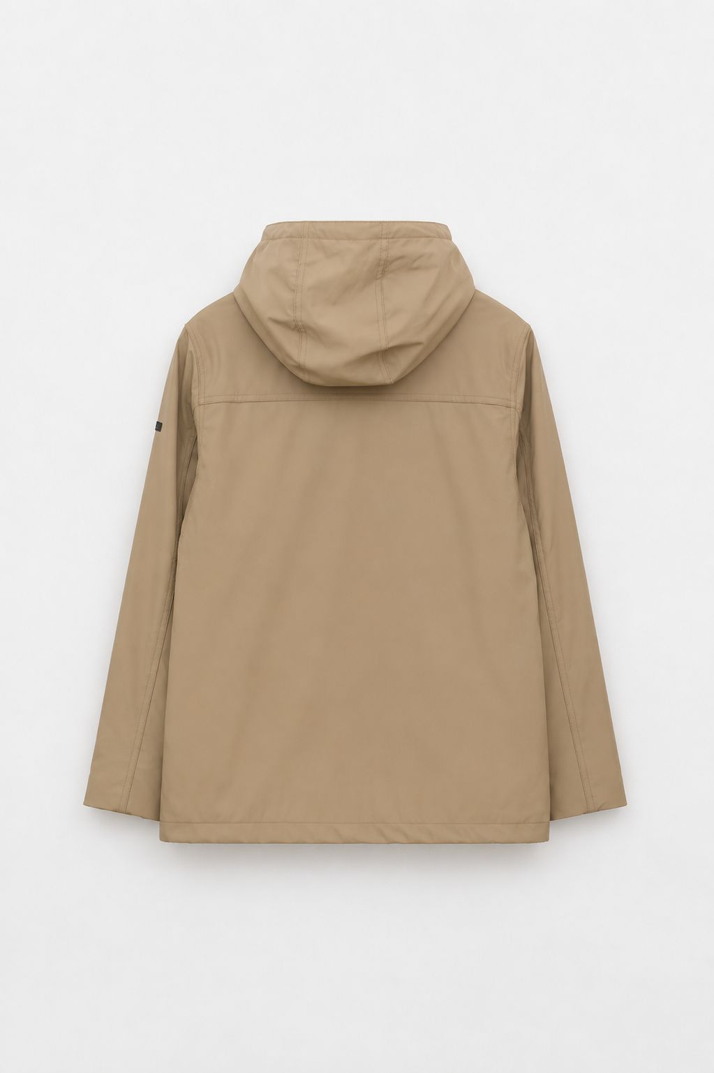 Short waterproof jacket with duffle-style detailing