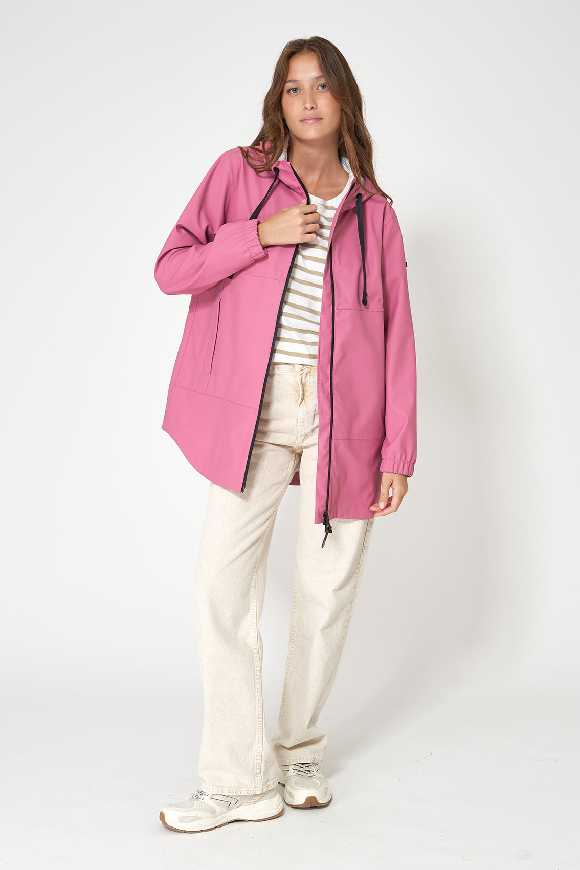 100% waterproof raincoat with heat-sealed seams