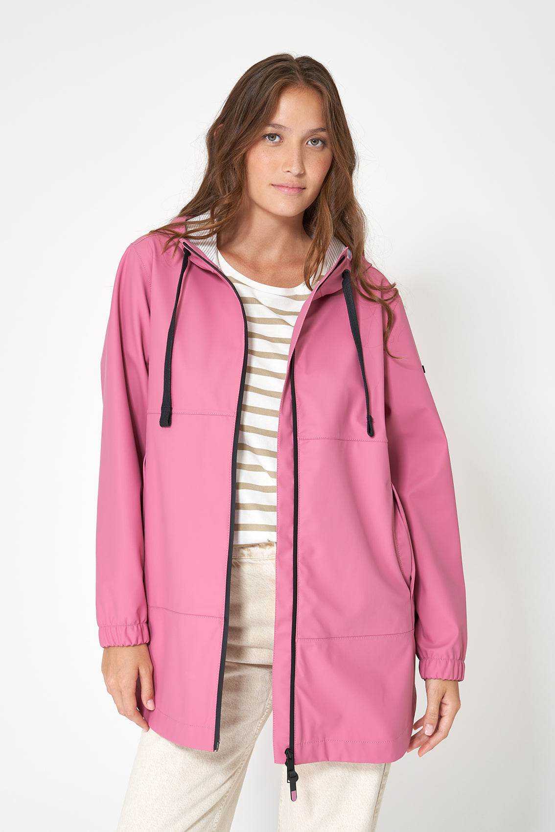 100% waterproof raincoat with heat-sealed seams