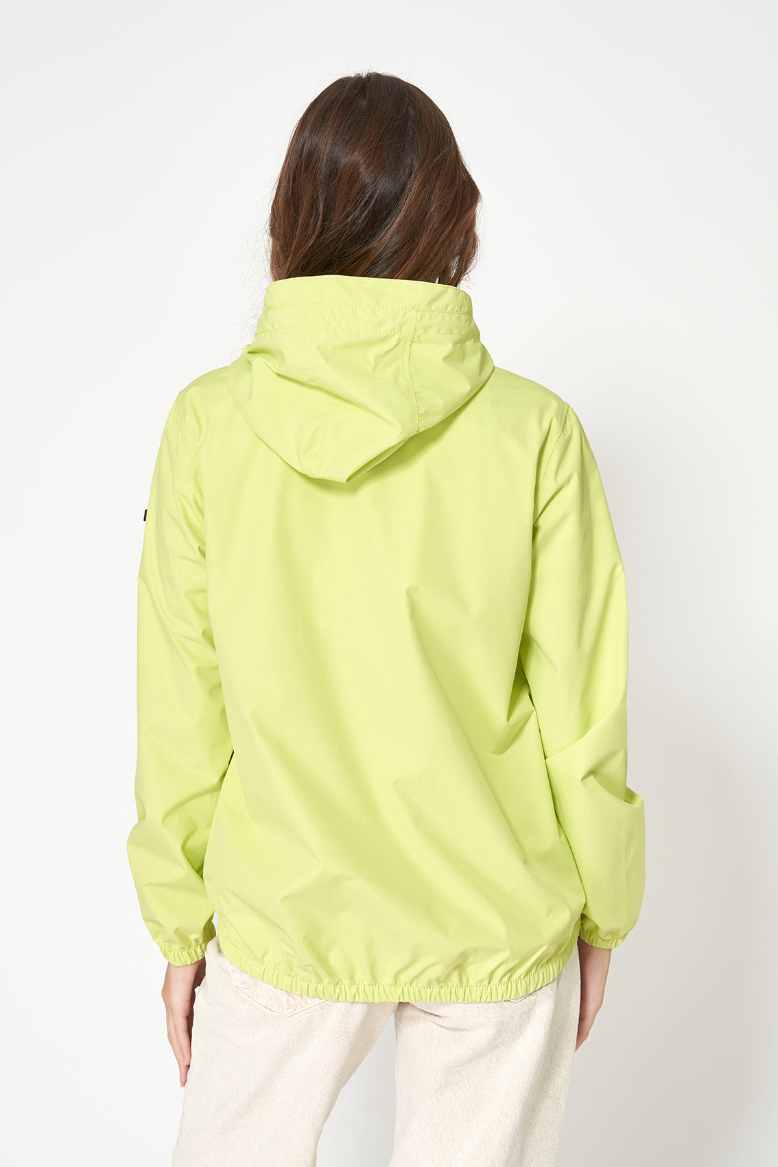 Women's 100% waterproof packable short raincoat