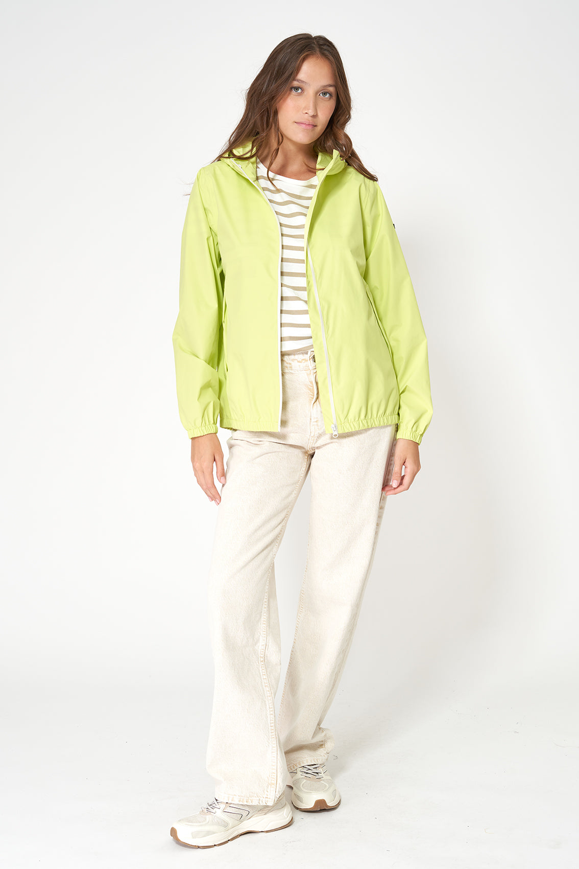 Women's 100% waterproof packable short raincoat