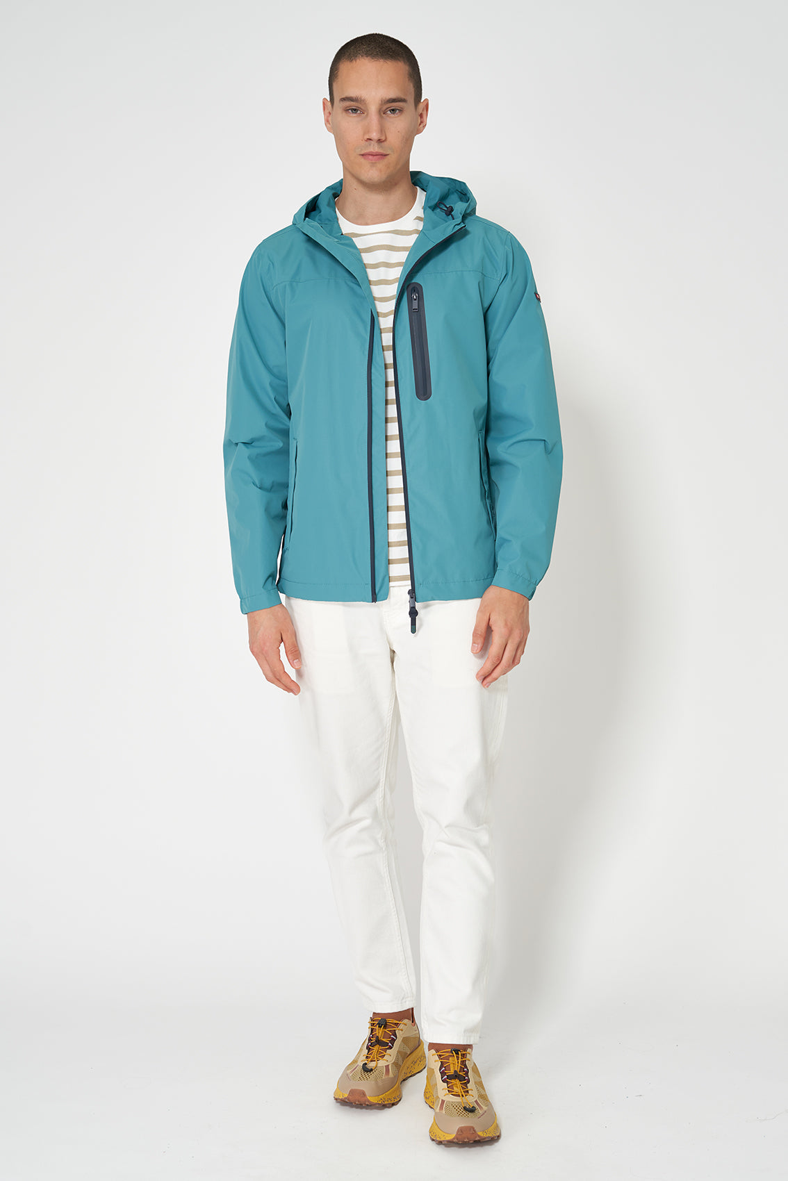 100% waterproof raincoat or windbreaker.