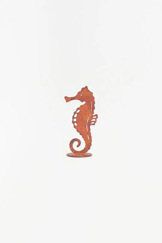 Caballito de mar decorativo en hierro con base - Batela