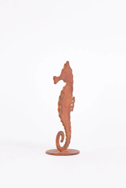 Caballito de mar decorativo en hierro con base - Batela