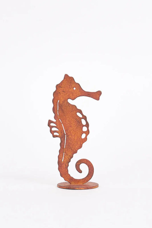 Caballito de mar decorativo en hierro con base - Batela