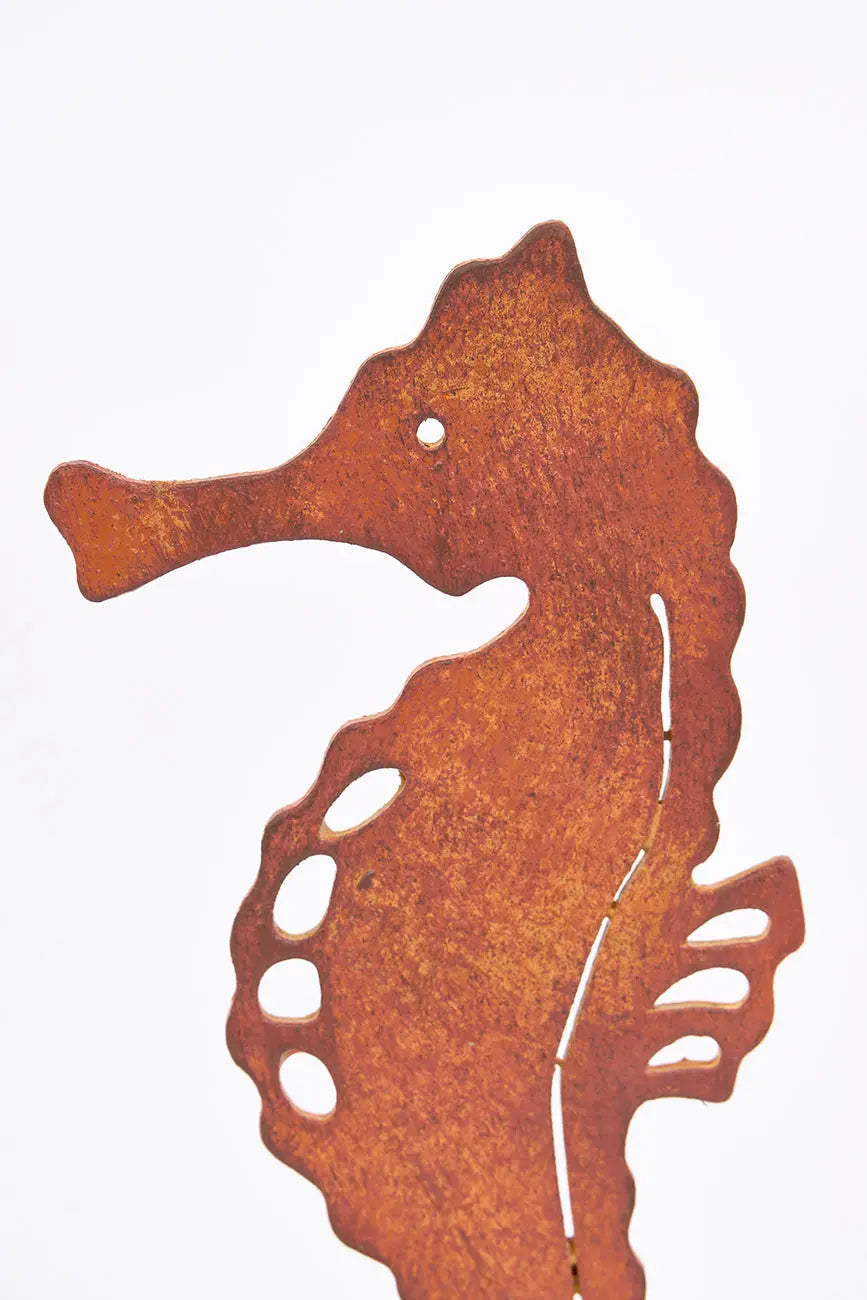 Caballito de mar decorativo en hierro con base - Batela