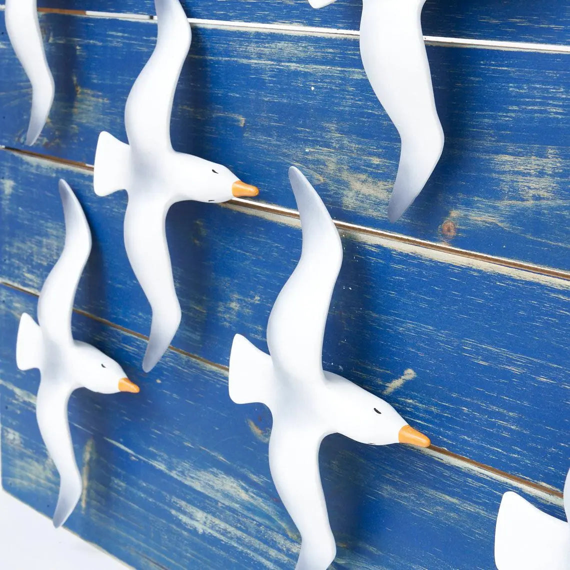 Caja de madera con pájaros blancos - D2270 Batela