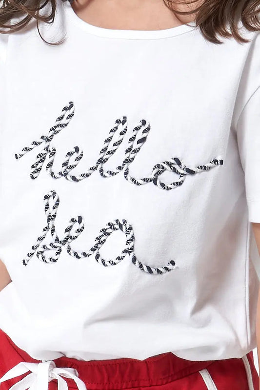 'Hello Sea' cotton girl's T-shirt