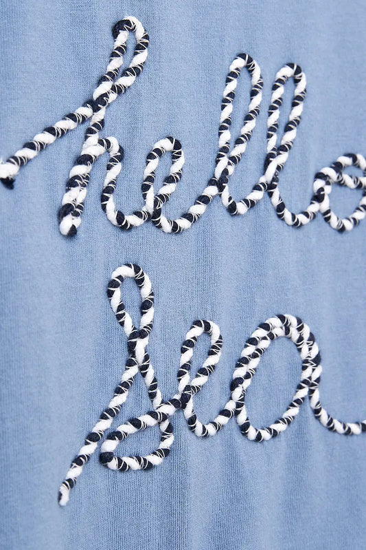 'Hello Sea' cotton girl's T-shirt