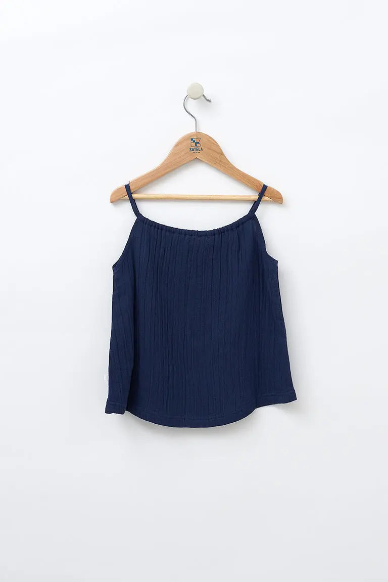 Girl's gauze sleeveless T-shirt 100% cotton
