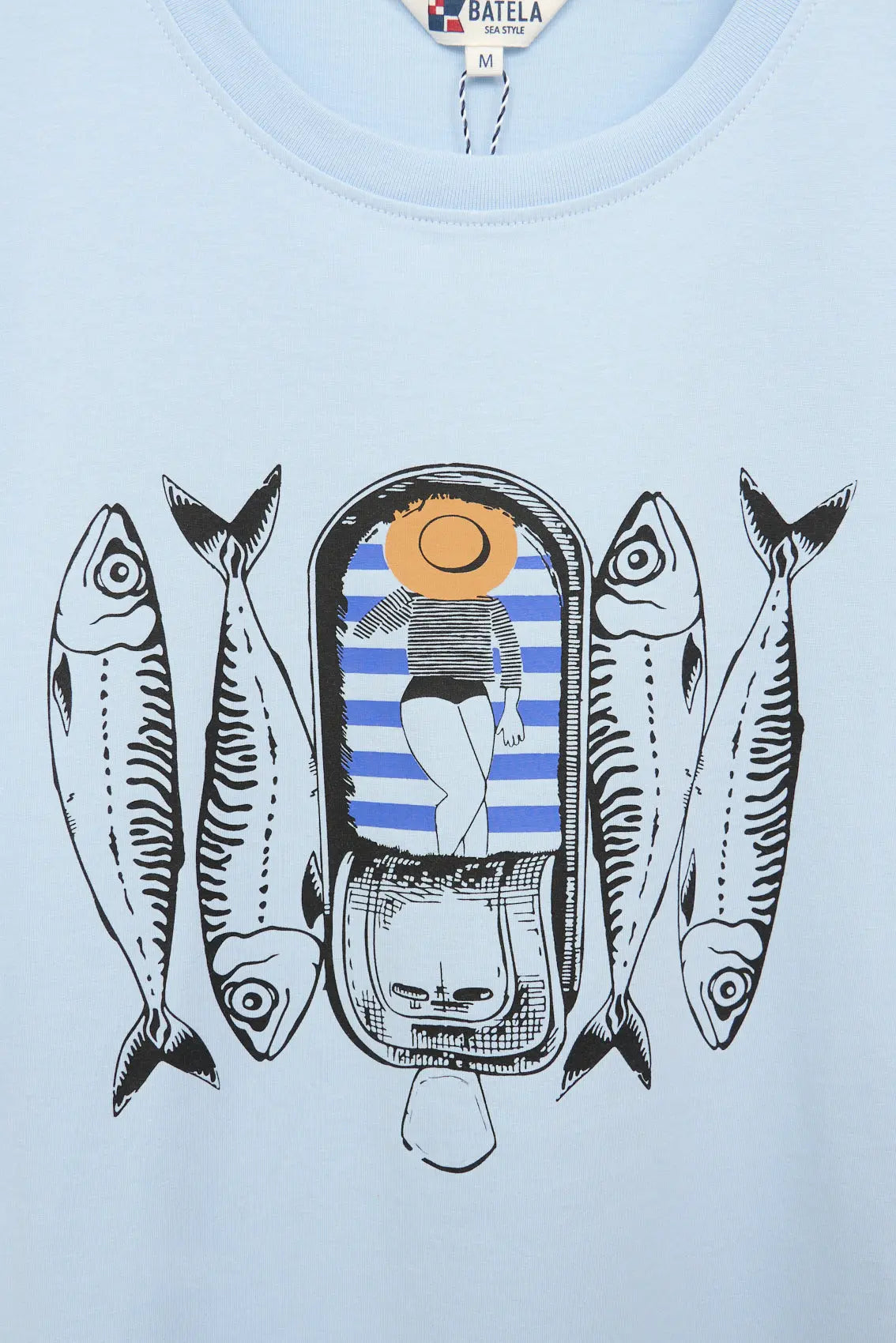 Sardinen serigrafia duen kamiseta