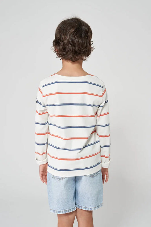 Long-sleeved cotton striped Marseillaise T-shirt (OUTLET) SS25