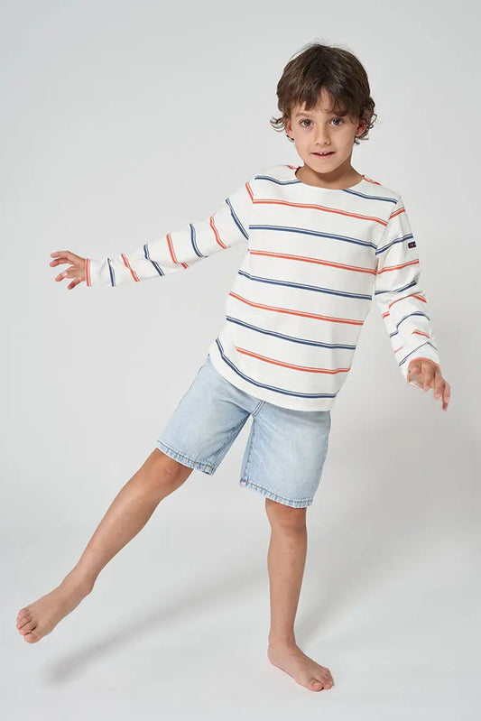 Long-sleeved cotton striped Marseillaise T-shirt (OUTLET) SS25