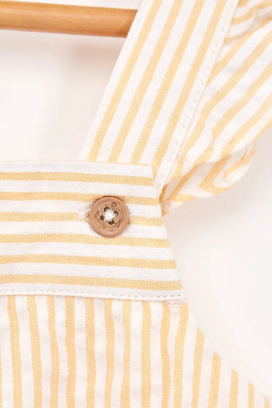 Seersucker striped sleeveless T-shirt 100% cotton