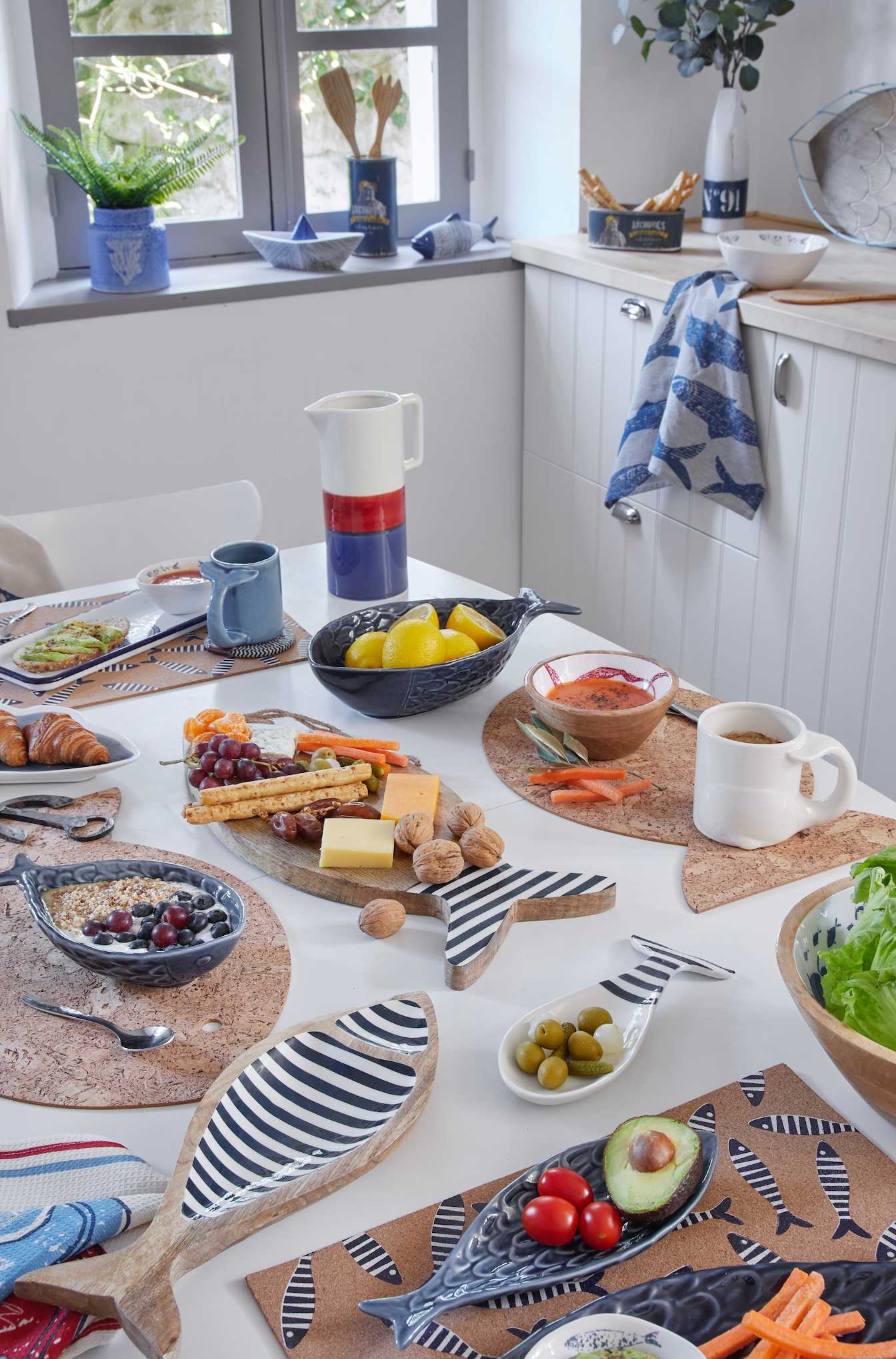 Set de 4 Salvamanteles de corcho peces - D1333 Batela