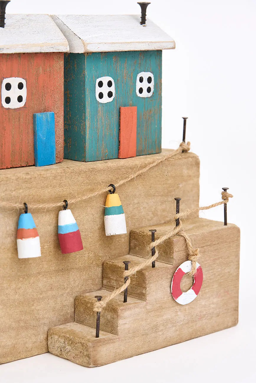 Maisons portuaires aux couleurs vives