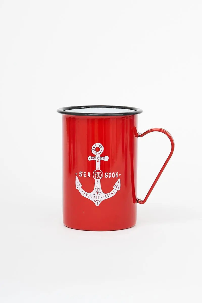 Long metal anchor mug