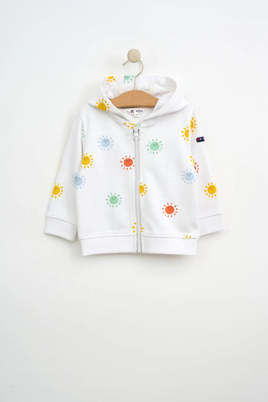 Printed baby sweatshirt jacket
