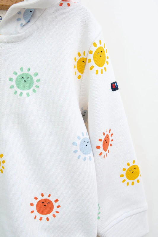Printed baby sweatshirt jacket