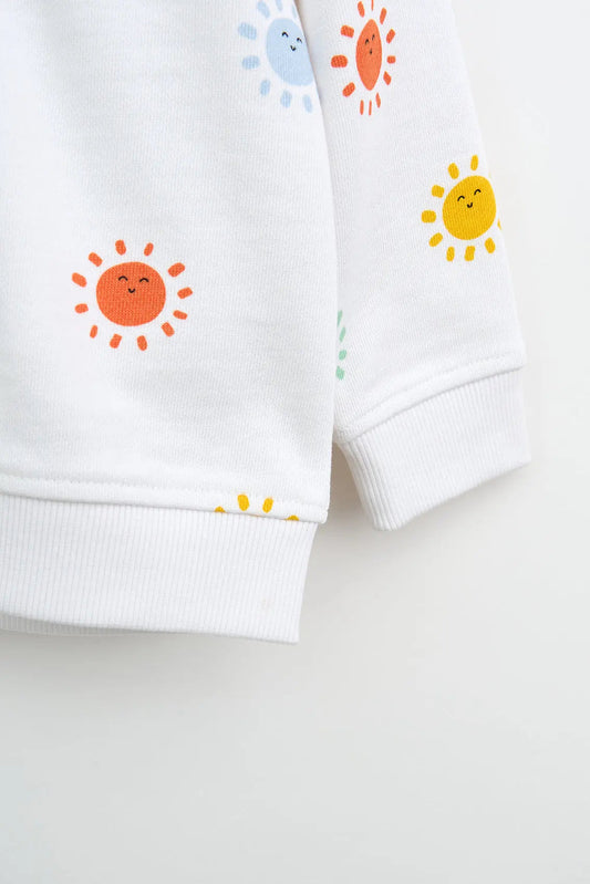 Printed baby sweatshirt jacket