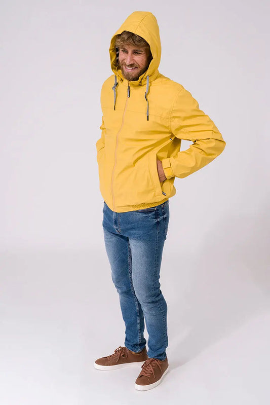 Veste de pluie courte pour homme avec doublure en coton - C3050