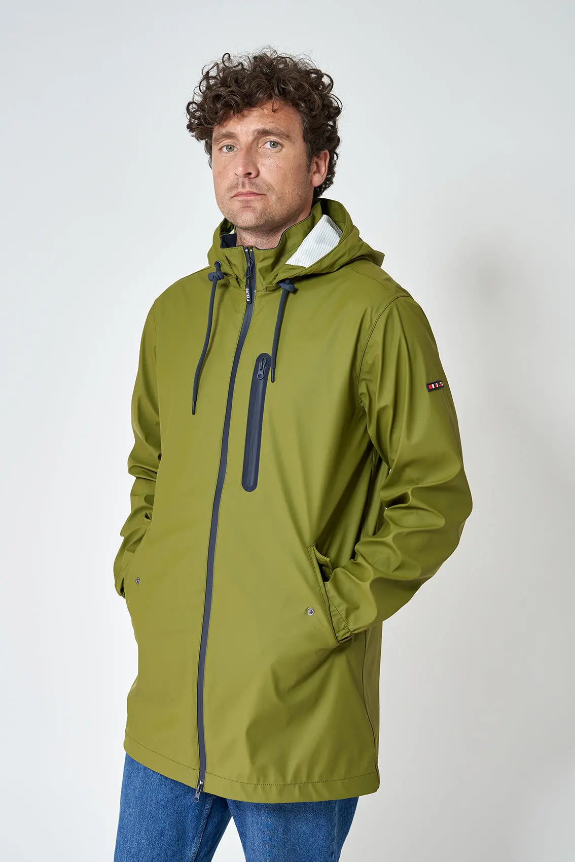 Chubasquero largo marinero hombre Tejido impermeable 100