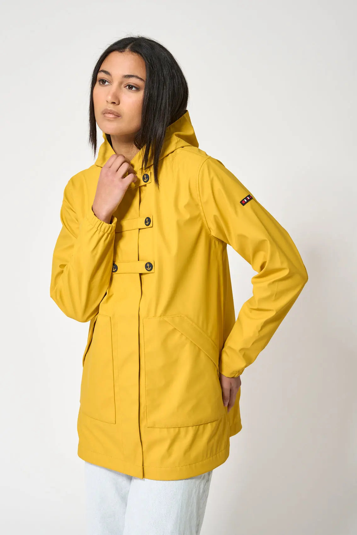 Sailor raincoat with anchor details