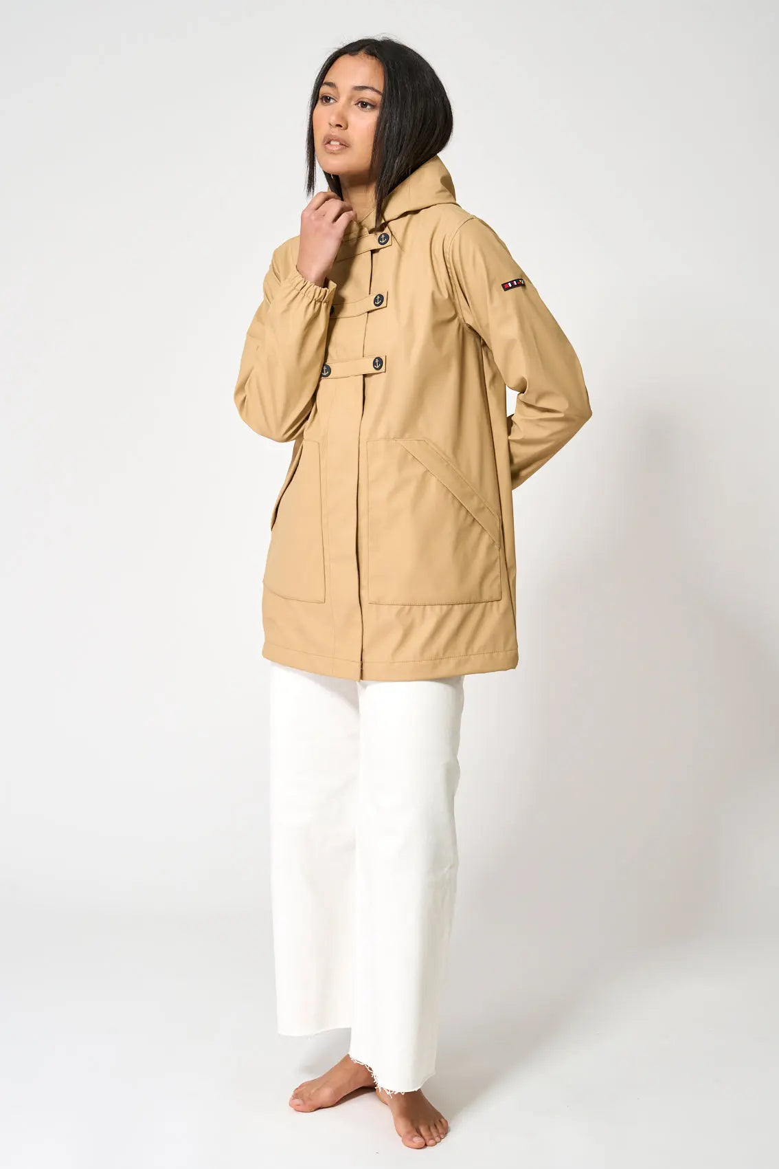 Sailor raincoat with anchor details